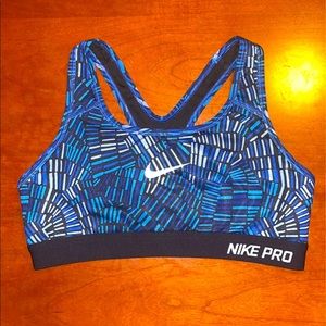 Blue Nike Pro Sports Bra